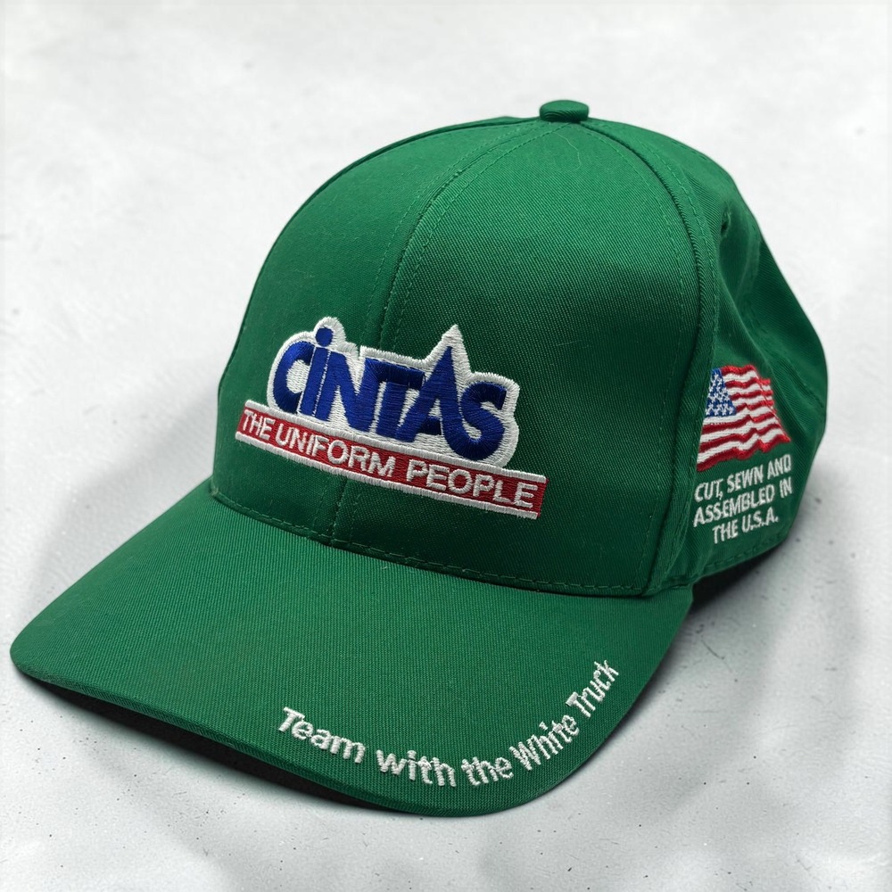 Vintage Baseball Cap Cintas OSFM Green Cotton Twill The Uniform People USA Made